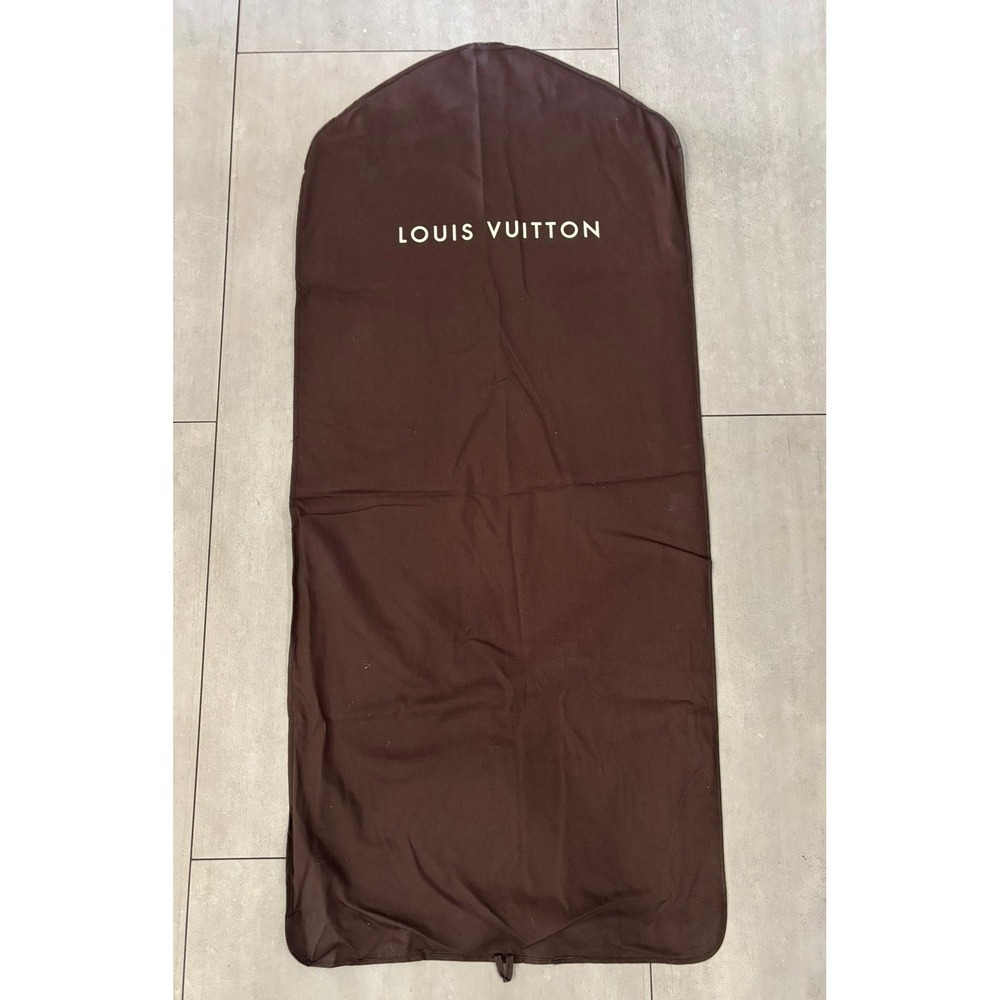 Louis Vuitton Brown Cotton Canvas Garment Bag Suit Cover Travel 54x23
